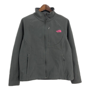 THE NORTH FACE ノースフェイス ソフトシェルジャケット アウトドア グレー (レディース XL) 中古 古着 S6627