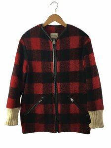 ISABEL MARANT ETOILE◆コート/36/ウール/RED/チェック/78-08-56-08008//