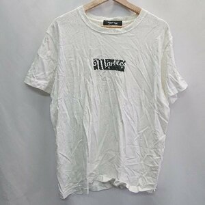 ◇ MARBLE &?Co? ブランドロゴプリント 半袖 Tシャツ サイズL ホワイト ブラック レディース E