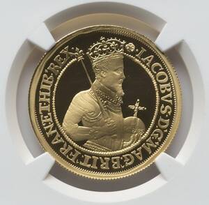 【最高鑑定-First Releases】イギリス ジェームス1世 エリザベス2世 100ポンド （1オンス）プルーフ金貨 NGC PF70 ULTRA CAMEO 2022年