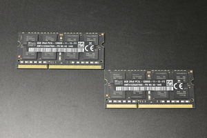 当日発送 Mac対応 メモリ hynix DDR3 PC3L-12800S 8GB × 2枚　合計 16GB 中古品 3-2