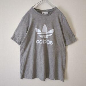 adidas アディダス Tシャツ トレフォイル シンプル グレー