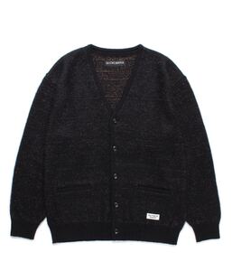 WACKOMARIA/GLITTER MOHAIR CARDIGAN ワコマリア　L BLACK-RAINBOW 24FW-WMK-KN16