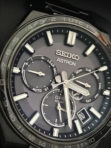 1円〜 ほぼ未使用 SEIKO ASTRON セイコー アストロン ネクスター SBXC147 5X53-0BR0 GPSソーラー メンズ腕時計 黒文字盤 箱・保証書付き