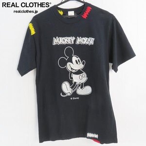 ☆mastermind×Disney//マスターマインド×ディズニー ミッキーマウス プリント 刺繍 Tシャツ MK-TS21-07 /L /UPK