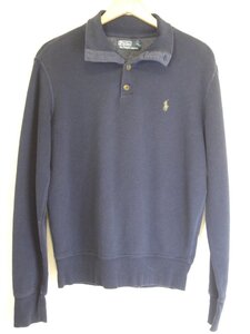 POLO by Ralph Lauren ポロ ラルフローレン ハーフボタン フリース スウェット トップス メンズ サイズ：S カラー：ネイビー系