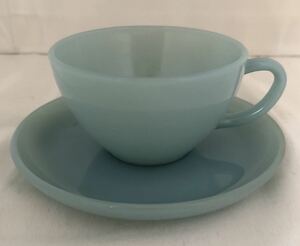 ファイヤー キング・Fire-King “ ターコイズ ブルー・TURQUOISE BLUE “ カップ＆ソーサー・Cup & Saucer ②