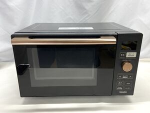 【J150】美品 YAMAZEN ヤマゼン◆電子レンジ YRP-F180V(B）ブラック 2022年製 庫内フラット18L ヘルツフリー 直接引き取り可能 b