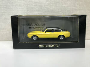【１円スタート】1/43 ミニチャンプス フォード カプリ 1974-77 Yellow MINICHAMPS 400 081200 ZJ
