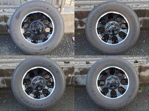 ☆トヨタ FJクルーザー ブラックカラーパッケージ 純正 17インチアルミ 17×7.5J+15 PCD139.7 6H 265/70R17 4本 純正ナット付属☆038684291