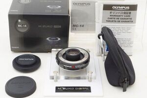 ☆極上美品☆ オリンパス テレコンバーター OLYMPUS M.ZUIKO DIGITAL 1.4X TELECONVERTER MC-14 元箱 付属品 ♯24123011