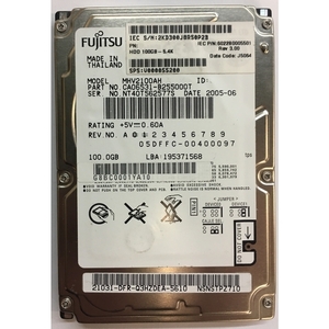 ★中古動作品★2.5インチ ノート用HDD 100GB　FUJITSU　IDE ハードディスク　MHV2100AH ★送料無料★初期保障あり