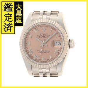 ROLEX　ロレックス　デイトジャスト　179174　自動巻き　100ｍ防水　ステンレス・ホワイトゴールド　ピンク　【432】