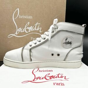 1円【美品】 Christian Louboutin クリスチャンルブタン ハイカット レースアップ ハイカット スニーカー シューズ 靴 ジッパー 26.5cm位