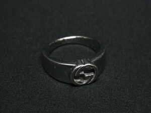 1円 ■美品■ GUCCI グッチ インターロッキングG SV925 リング 指輪 アクセサリー 表記サイズ 13 (約12号) シルバー系 FC6600