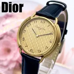 80A　稼働品　DIOR　新品ベルト　CD　ゴールド　アンティーク　腕時計