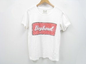 M エム 半袖 Tシャツ Dogbowl かすれプリント THANK YOU FRIENDS ホワイト Sサイズ SMALL