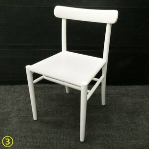 ♯3) マルニコレクション ライトウッド チェア メッシュシート メープル材マットホワイト 1脚 MARUNI Light wood chair 木製 椅子