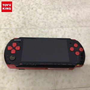 1円〜 動作確認/初期化済 箱無 PSP PSP-3000 ブラック/レッド