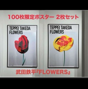 貴重2枚セット 限定100部　武田鉄平　直筆サイン FLOWERS