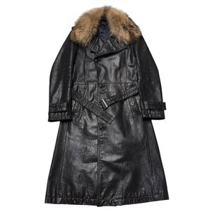 00s TORNADO MART cow leather fur long coat ifsixwasnine 14th addiction l.g.b lgb kmrii yasuyuki ishii japanese label share spirit