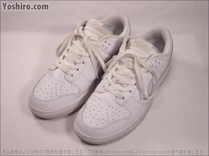 管MS216★中古/30cm★ナイキ ダンク NIKE DUNK LOW RETRO White＋Platinum Gray 白＋灰色 DV0831-101★本革