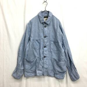 KZ7228★COLIMBO : DIEPPE CRAFTSMAN COVERALL★L★ライトブルー系 定価￥29700- コリンボ リネン フレンチカバーオールジャケット