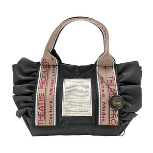 CL231035【01.ブラック】2WAY POLYESTER FRILL TOTE “THAMES”-S- トートバッグ[THEATRE PRODUCTS][シアタープロダクツ]