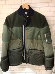 sacai サカイ ダウンジャケット サイズ1 カーキ サイズ1 メンズ JS-434512