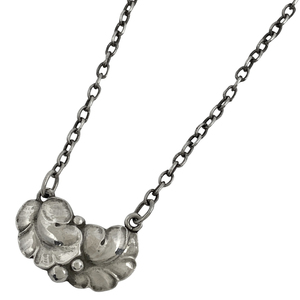 ジョージジェンセン Georg Jensen デザイン ネックレス リーフ チョーカー ネックレス シルバー925 シルバー レディース 【中古】