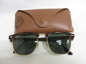 13117◆Ray-Ban レイバン CLUBMASTER クラブマスター RB3016 W0366 51□21 145 サングラス MADE IN CHINA 中古 USED