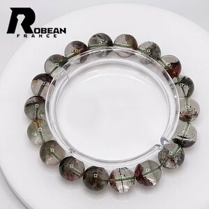 綺麗 EU製 定価5万円★ROBEAN・ガーデンルチルクォーツ★パワーストーン ブレスレット 天然石 庭園水晶 浄化 綺麗 11.1-11.7mm 1002H052