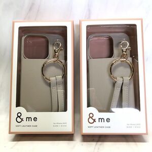 【新品・未開封品】【2個】エレコム iPhone15 Pro ケース &me レザー グレージュ PM-A23CPLOSSGB A0418 0717ML012 0120240716100424