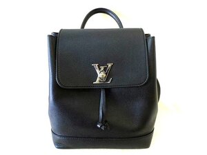 ヴィトン M41815 ロックミー リュック ■ DU2189 ノワール ブラックレザー シルバー金具 バックパック レディース Louis Vuitton □6F6H