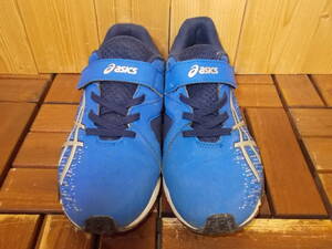 e1242◆asics レーザービーム シューズ◆23.0cm キッズ ジュニア ブルー色 1154A138 アシックス レーザービーム スニーカー 靴 