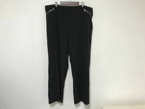 本物カルバンクラインCalvinKleinストレッチストレートデカビッグスラックスパンツメンズ3XL黒ブラックビジネススーツ16