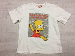 ウィゴー WEGO THE SIMPSONS シンプソンズ バート キャラクター 半袖Tシャツ カットソー メンズ M 白