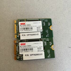 SSD 32GB innodisk M.2（S42）3ME4 DEM24-32GM41BC1DC-PCJ） 中古動作品2枚セット