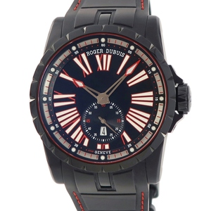 【3年保証】 ロジェデュブイ エクスカリバー 45 DBEX0567 DLC加工 黒 赤 白ローマン 自動巻き メンズ 腕時計