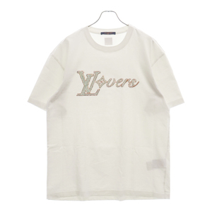 LOUIS VUITTON ルイヴィトン 24AW LVLovers ビジューロゴ装飾 半袖Tシャツ ホワイト RM242MM NPL HRY29W