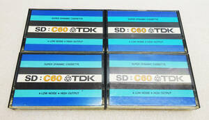 ★ 当時物 カセットテープ TDK SD C60 爪有り 4本 まとめて ★定形外390円★