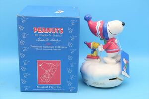 1988 Willitts Peanuts Snoopy Flying Christmas Signature Collection music box/スヌーピー フライングエース オルゴール/180356134
