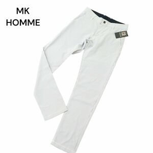 【新品 未使用】 MK HOMME ミッシェルクラン オム 春夏 シアサッカー★ ストライプ パンツ Sz.44　メンズ　A4B01854_4#P