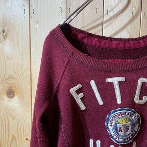 [KWT3650] Abercrombie&Fith 長袖トレーナー レディース ワインレッド XS 60