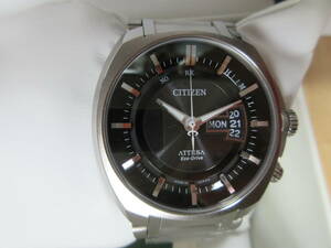 ■CITIZEN シチズン ATTESA アテッサ エコドライブ電波時計 ATD53-3001　中古