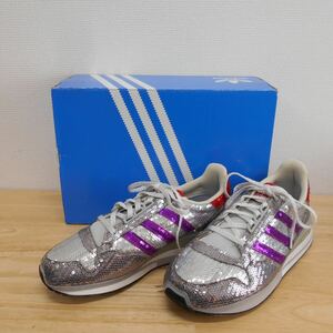 未使用 adidas アディダス FY4824 ZX500 W スニーカー シューズ スパンコール シルバー 24.5cm 10114784