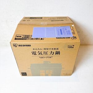 232＊未使用 2023年製 アイリスオーヤマ 電気圧力鍋 KPC-MA3-H 3.0L 自動メニュー108種類 かんたん・時短で本格派 ヘルシープラス 現状品＊