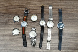 【同梱不可】国産 メンズ 腕時計【8点】セット SEIKO、CITIZEN など 動作未確認 ジャンク品 ■28521