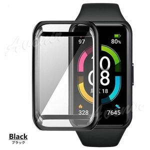 送料無料 ブラック HUAWEI Band 6 カバー ケース TPU ファーウェイ バンド6 band6 保護カバー SAC-079