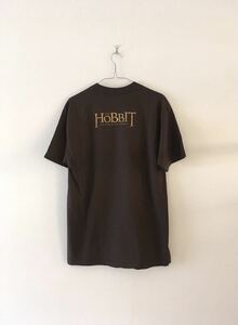 美品 The HOBBIT an unexpected journey Tシャツ 半袖 M ブラウン 茶色 ホビット 映画 Movie ロゴTシャツ